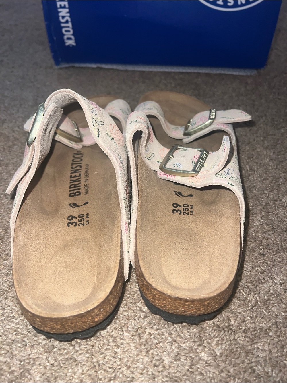 Birkenstock Arizona Sandcastle Flower Print Suede Sandal - Picture 3 of 6